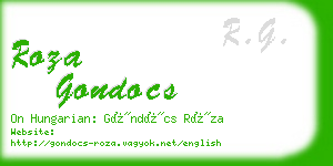 roza gondocs business card